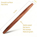 French Rolling Pin, 15.75 Inches Wooden Rolling Pin - Image 2