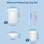 Gartful 16PCS Silicone Measuring Cups Set, Resin Casting DIY Tool Kit - Image 2