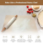 Regency Wraps Natural Pastry Cloth & Rolling Pin Cover Set, 100% Cotton Cloth & - Image 3