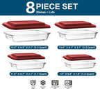 8-Piece Deep Glass Baking Dish Set - Image 2