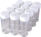 12 Pack of 6 Oz. Empty Clear Plastic Spice Bottles - Image 2