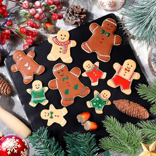 Christmas Cookie Cutters - 18 Pcs Holiday Cookie Cutter Set - Santa Face, Christmas Tree, Snowflake, Gingerbread Men, Snowman and Candy Cane Shapes Cookie Molds for Winter Holiday DIY Baking - Image 7