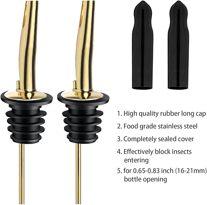 Pafusen 6 Pack Liquor Bottle Pourers, Liquor Pour Spout - Image 2