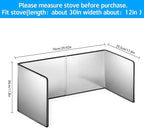 4 Sided Oil Splatter Guard Grease Splatter Guard Stove Splatter Guard, Splatter - Image 5