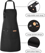 Tosewever Art Aprons for Women Painting Pottery Baking, Mens Buckle Straps - Image 2