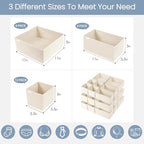 Criusia Drawer Organizer Clothes, 24 Pack Underwear Drawer Organizers, Foldable - Image 3