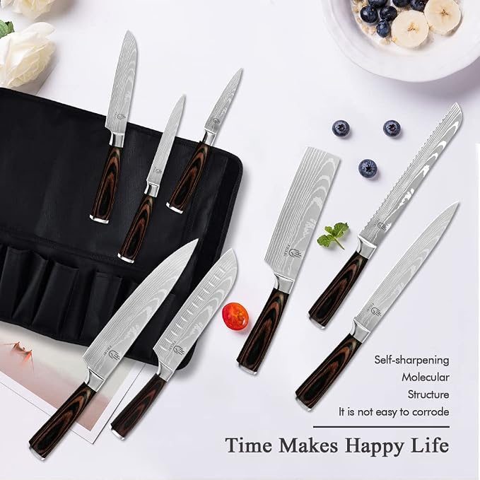 FULLHI Knife Set, Premium German Stainless Steel chef Knife Set - Image 4