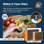 AllSpice Spice Rack Organizer, 525 Unique Labels, Countertop or Wall Mount - Image 4