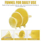 Plastic Kitchen Funnel Set of 3, Round Kitchen Funnels - Image 3