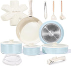 Chef Power Ceramic Nonstick Pots and Pans Set 19 Piece by ChefPower