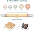 Geesta Adjustable Wood Rolling Pin - Image 6