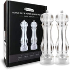 salt and pepper grinder mill set refillable large, the best transparent acrylic by Kaiciuss