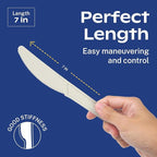 CORAL Ivory White 100% Compostable Silverware Set 340 Pieces - Image 6