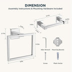 FORIOUS Toilet Paper Holder Set Wall Mount, SUS 304 Stainless Steel Pivoting - Image 7