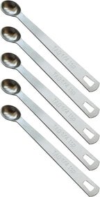 5PCS 1/4 Teaspoon Single Tiny Measuring Spoon, Small Individual Stainless Steel by BERYLER