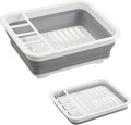 Collapsible Dish Drying Rack, Foldable Dinnerware Drainer Organizer by Craftend