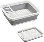 Collapsible Dish Drying Rack, Foldable Dinnerware Drainer Organizer by Craftend