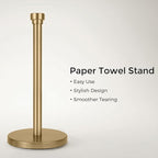 Warm Gold Paper Towel Holder Countertop, Freestanding Paper Towel Stand - Image 2