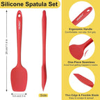 4 Pcs Silicone Spoon Spatula Set, 11.4 In, Food Grade Rubber Spatulas - Image 2