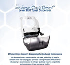 San Jamar Classic Element Paper Towel Dispenser Wall-Mounted Commercial Roll - Image 3