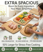 Greener Chef Luxury Bamboo Cutting Board Set of 3 - Image 3