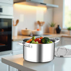 Leonyo Small Stock Pot, 4 Quart StockPot - Image 7
