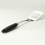 Brushed Slotted Stainless Steel Turner, Non-Slip Spatula - Image 2