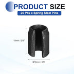 MECCANIXITY 25Pcs Slotted Split Roll Pins 2/5 Inch Dia. 1/2 Inch Length 65Mn - Image 2