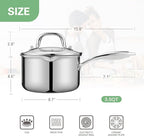 3.5 Quart Stainless Steel Pot Saucepan - Image 6