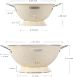 Metal Colander 2 Pack, Strainer Bowel - Image 2