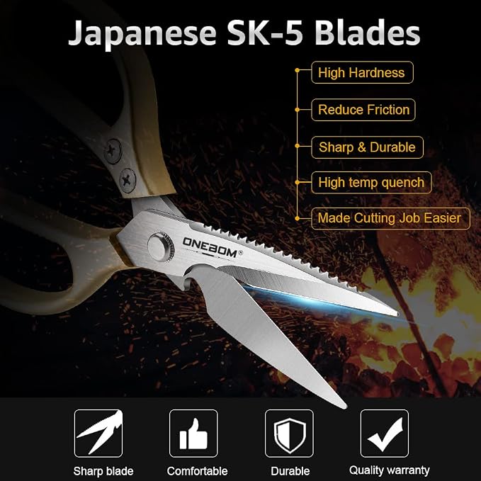 ONEBOM 2 Pack Kitchen Shears - Image 2