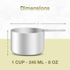 1PCS 1Cup Single Measuring Cup, Etched Inner Scale Stainless Steel Measure Scoop - Image 2