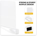 JOY DECOR 6 Pack Acrylic White Shelf Dividers - Image 8