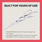 Heavy Duty Kitchen Scissors for Food — All Purpose Cooking Scissors, All - Image 7