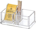 Clear Acrylic Two Lattices Tea Bags Holder Coffee Sugar Bag Case Guest Room by Yakri
