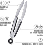 Hotec Mini Stainless Steel Kitchen Tongs - Image 4