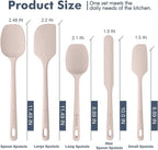 ChefAide 5 Pieces Silicone Spatula Set, Food Grade Rubber Spatula, Upgrade - Image 2