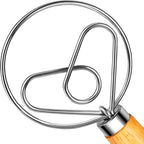 TEEVEA Danish Dough Whisk for Sourdough Bread, Wooden Handle Stainless Steel - Image 9