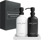 Luxury Glass Hand and Dish Soap Dispenser Set by Brighter Barns - Image 8