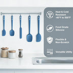 Redfly Silicone Spatula Set, 5 Piece Food Grade Silicone Cooking Utensils Set - Image 6