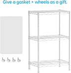 SINGAYE 3 Small Shelves Storage Shelf Wire Shelving Unit Metal Shelf Adjustable - Image 4