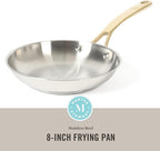 Martha Stewart Castelle 8-Inch Stainless Steel Frying Pan - Image 2