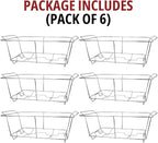 COMFICOVE 6 Pack Chafing Wire Rack Buffet Stand Chrome Frame - Image 6