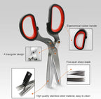 5 Blade Herb Scissors Kitchen Herb Shears Cutter Multipurpose Cutting Shear - Image 4