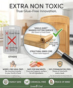 Greener Chef Luxury Bamboo Cutting Board Set of 3 - Image 2