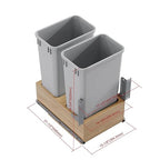 Dowell Double 50Qt Undermount Trash Pull-Out Waste Container - Image 4