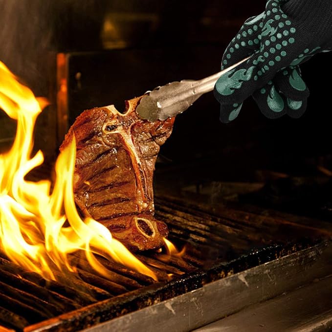 Comsmart BBQ Gloves, 1472 Degree F Heat Resistant Grilling Gloves Silicone - Image 6