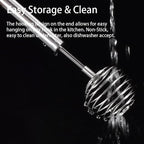 Stainless Steel Spring Coil Whisk 1 Pack, Wire Whip Egg Beater, Kitchen - Image 6