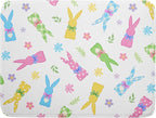 Easter Dish Drying Mat for Kitchen Counter Cute Bunny Floral Holiday Microfiber by Unknown