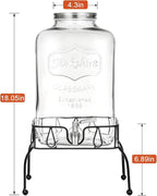 2 Gallon Glass Drink Dispenser - Image 4